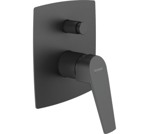2 way Built-in single lever mixer with diverter Black Kloe
